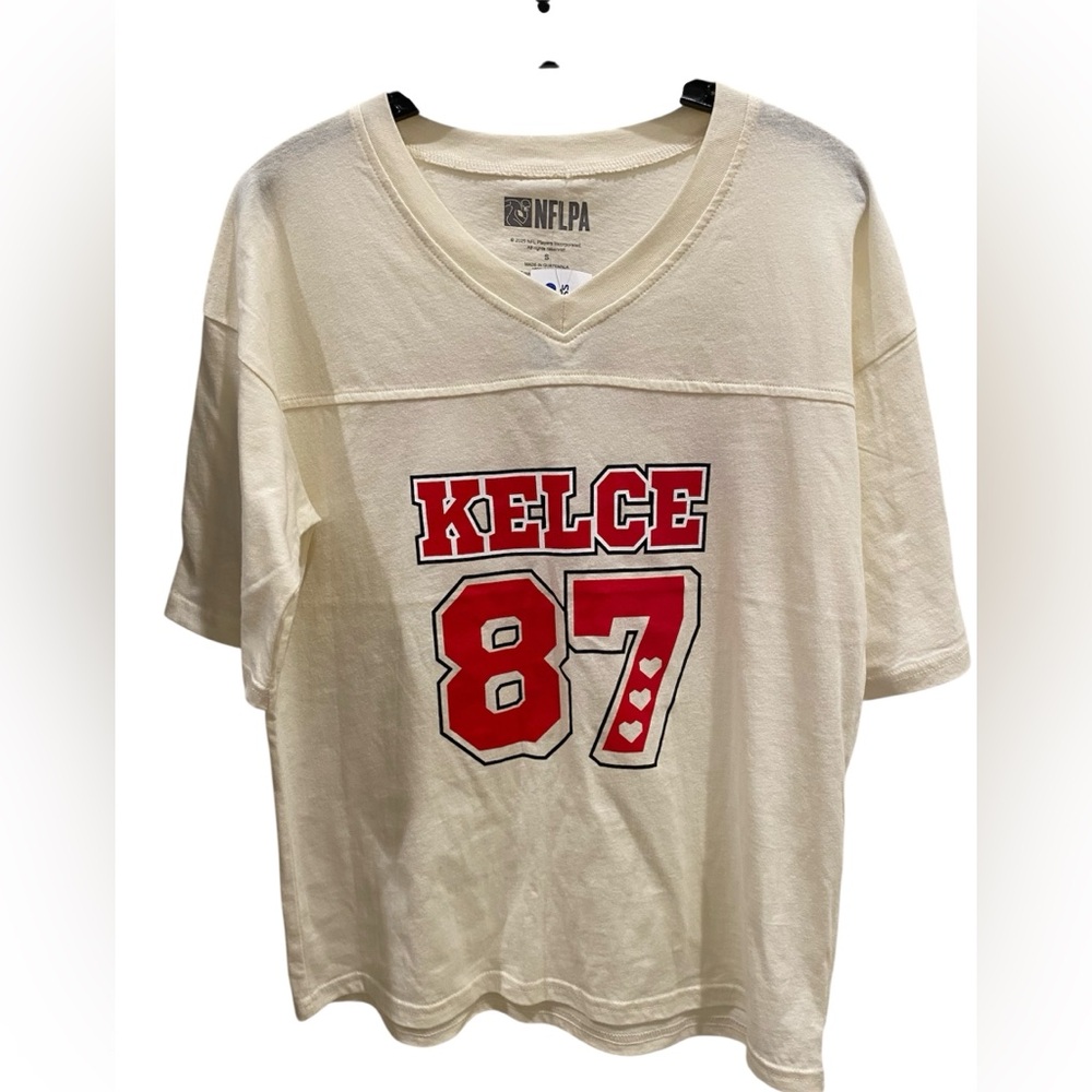 NFLPA Kelce Travis Football Tee Cream 87 Graphic